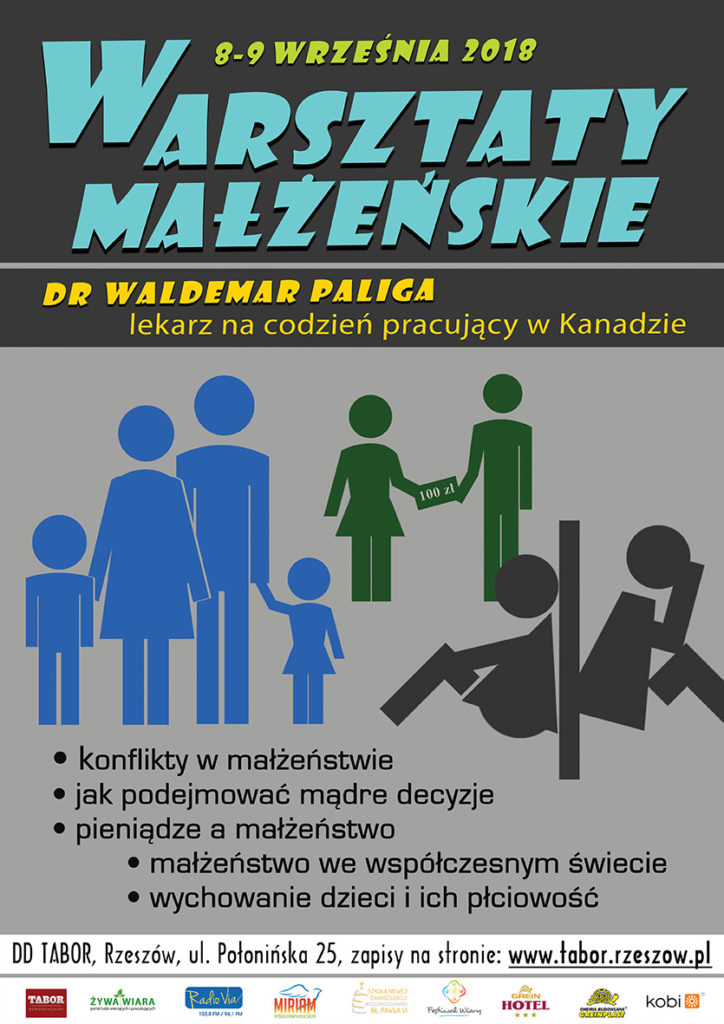 Małżeńskie ABC – warsztaty dla małżeństw z dr Paligą | 8-9/09/18 r.