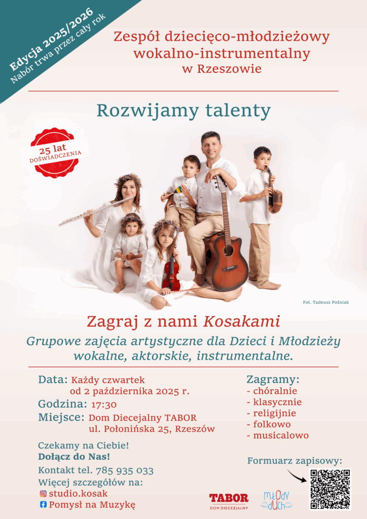 Grupowe zajęcia wokalno-instrumentalne dla Dzieci i Młodzieży
